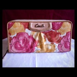 Coach Ashley Floral Accordion Wallet